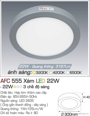 Đèn ốp trần cao cấp Anfaco AFC 555X 22W 1C