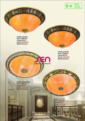 Đèn ốp trần đồng cổ điển DD 217/400