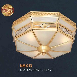 Đèn ốp trần đồng cổ điển NM013