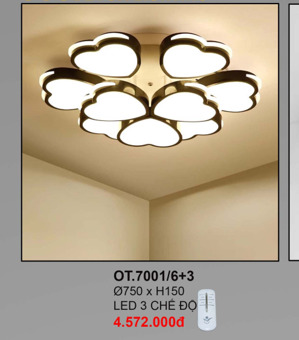 Đèn ốp trần OT7001/6+3