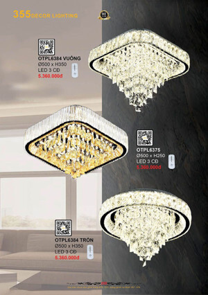 Đèn ốp trần OTPL.6384 vuông