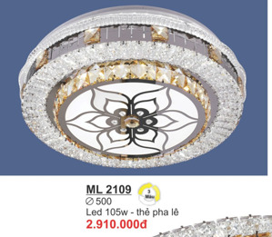 Đèn ốp trần pha lê ML-2109