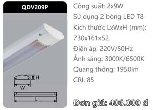 Đèn ốp trần siêu mỏng Duhal QDV 220/P (QDV220/P)