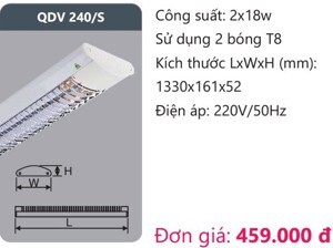 Đèn ốp trần siêu mỏng Duhal QDV 240/S (QDV240/S)