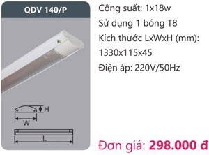 Đèn ốp trần siêu mỏng Duhal QDV 140/P (QDV140/P) - 18W