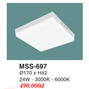 Đèn ốp trần vuông siêu sáng MSS-697