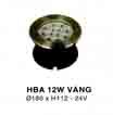 Đèn pha dưới nước HBA 12W - Vàng