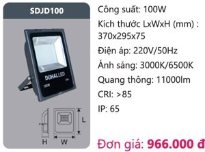 Đèn pha led 100w SDJD100 Duhal