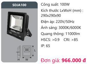 Đèn pha led Duhal 100W SDJA100