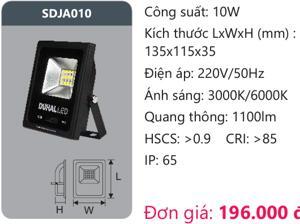 Đèn pha led Duhal SDJA010 10w