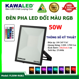 Đèn pha LED Kawaled FL50W-RGB2