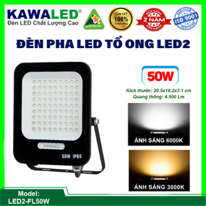 Đèn pha led mỏng đúc nguyên khối FL50W-T/V