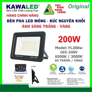 Đèn pha led mỏng đúc nguyên khối FL200W-T/V