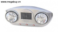 Đèn sưởi nhà tắm Braun BU02P - 2 bóng trắng, có quạt