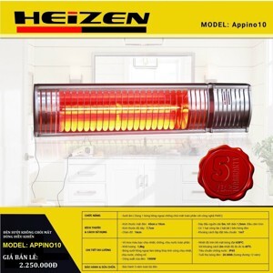 Đèn sưởi Heizen Appino 10 (Appino10) - 1000W