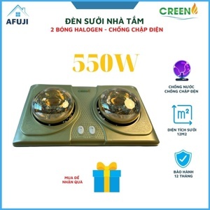 Đèn sưởi nhà tắm 2 bóng Creen CR-02B