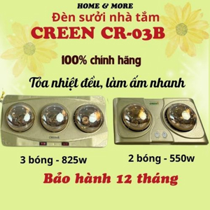 Đèn sưởi nhà tắm 3 bóng Creen CR-03B