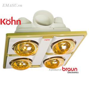 Đèn sưởi nhà tắm Braun Kohn KN04G Plus