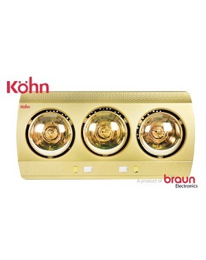 Đèn sưởi nhà tắm Kohn Braun KN03G (KN-03G) - 3 bóng