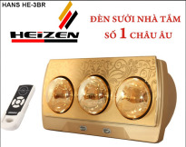 Đèn sưởi nhà tắm Heizen HE3BR - 3 bóng