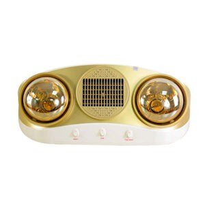 Đèn sưởi nhà tắm Kohn Braun KU02PG - 2 bóng vàng, có quạt