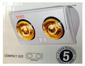 Đèn sưởi nhà tắm Kohn Braun KU02G - 2 bóng