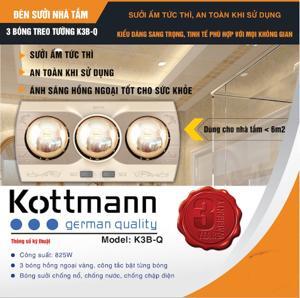 Đèn sưởi nhà tắm Kottmann K3BQ - 3 bóng