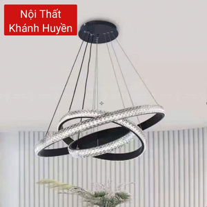 Đèn thả 3 Vòng Black Plastic