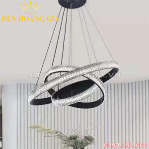 Đèn thả 3 Vòng Black Plastic