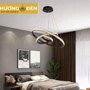 Đèn thả 3 Vòng Black Plastic