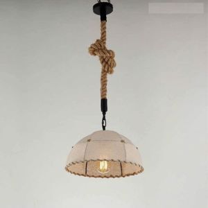 Đèn thả chao vải dây thừng TH-VT-082