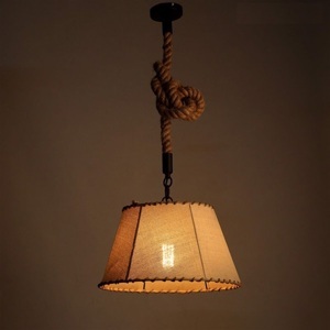 Đèn thả chao vải dây thừng TH-VT-081