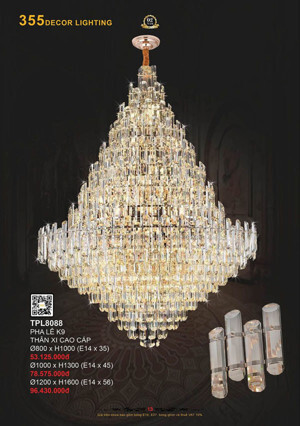 Đèn thả dây pha lê  TPL 8088