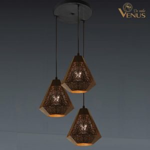 Đèn thả màu cà phê 3 bóng Venus KD9947/3