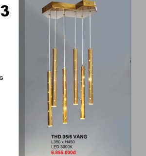 Đèn thả THD05/6 Vàng