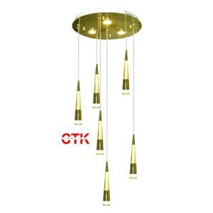 Đèn thả thông tầng Ø350xH2000mm THD08/6