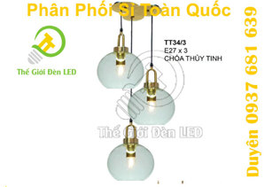 Đèn thả thủy tinh TT34-3