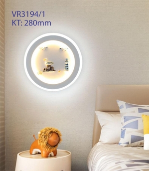 Đèn treo tường LED tròn hình con cá và vỏ sò biển Venus VR3194/1