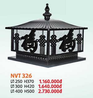 Đèn trụ cổng NVT-326