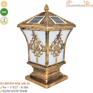 Đèn Trụ Cổng Vuông SOLAR-36