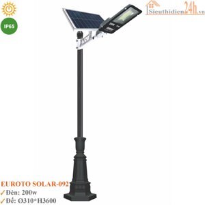 Đèn trụ sân vườn năng lượng mặt trời Solar TRU 092