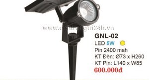 Đèn trụ sân vườn năng lượng mặt trời GNL-02