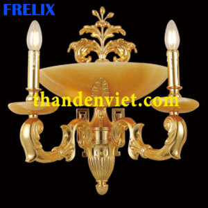 Đèn tường đồng đá nến 9362-2