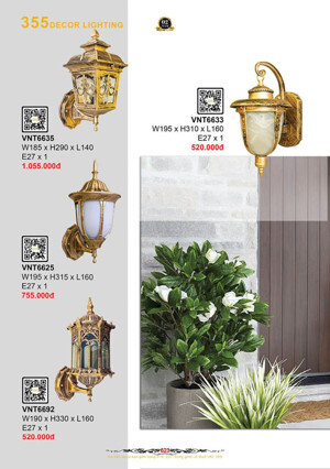Đèn tường ngoại thất VNT 6635