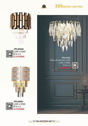 Đèn tường pha lê VPL8163