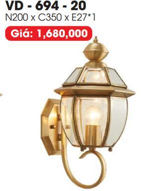 Đèn vách đồng ngoài trời VD-694-20