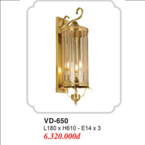 Đèn vách đồng nguyên chất VD-650