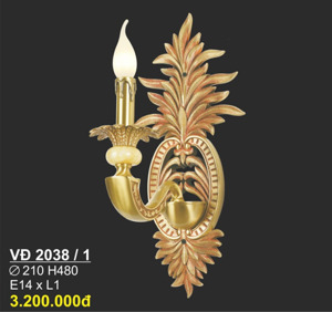 Đèn vách gắn tường đồng trang trí VD-2038/1