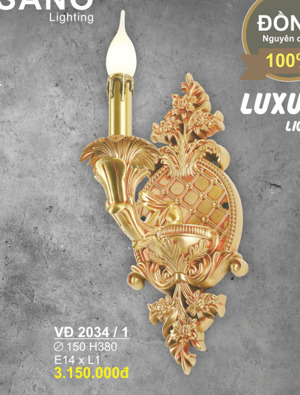Đèn vách gắn tường đồng trang trí VD-2034/1