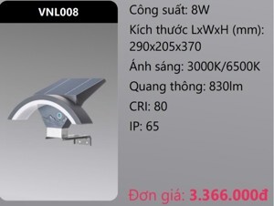 Đèn vách năng lượng mặt trời VNL008